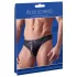 Svenjoyment - tanga uomo lucido con strass e zip - nero - L
