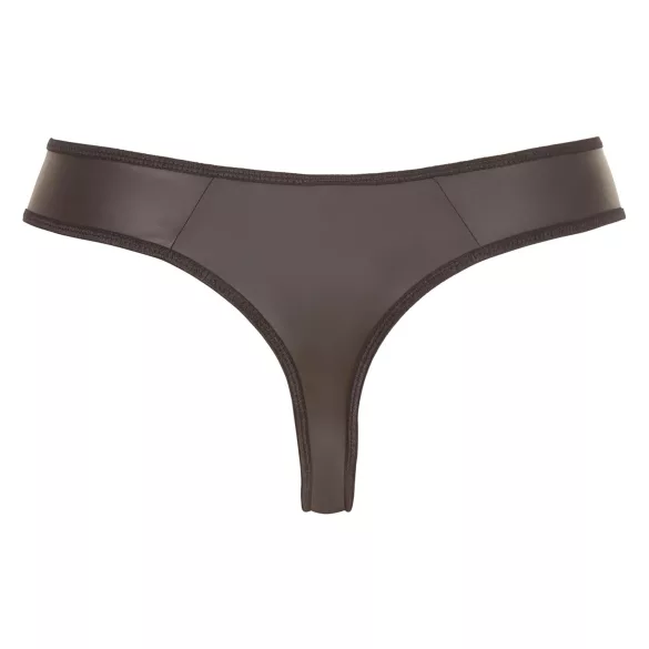 Svenjoyment - tanga uomo lucido con strass e zip - nero - XL