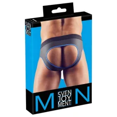 Svenjoyment - slip jockstrap aperto - nero/blu - M