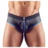 Svenjoyment - slip jockstrap aperto - nero/blu - M