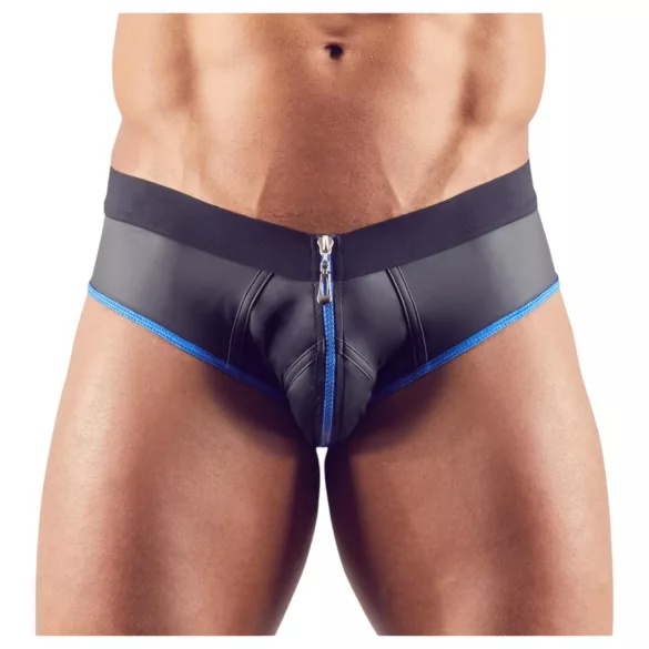 Svenjoyment - slip jockstrap aperto - nero/blu - XL
