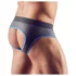 Svenjoyment - slip jockstrap aperto - nero/blu - XL
