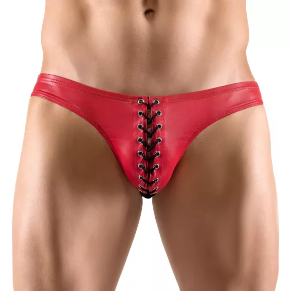 Svenjoyment - slip uomo nero con lacci - rosso