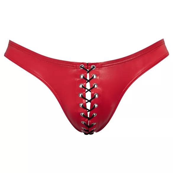 Svenjoyment - slip uomo nero con lacci - rosso