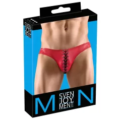 Svenjoyment - slip uomo nero con lacci - rosso - M