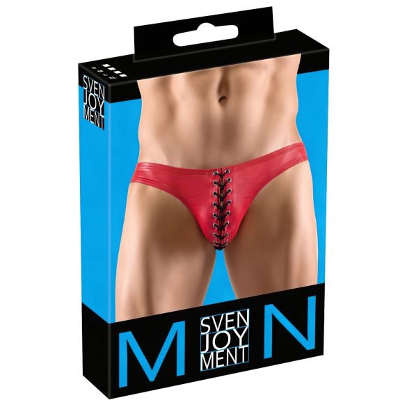 Svenjoyment - Slip da Uomo Nero con Lacci (Rosso) - M