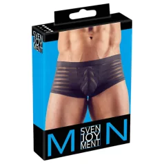 Svenjoyment - Boxer trasparente a righe (nero)