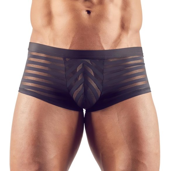 Boxer trasparente a righe - nero - M