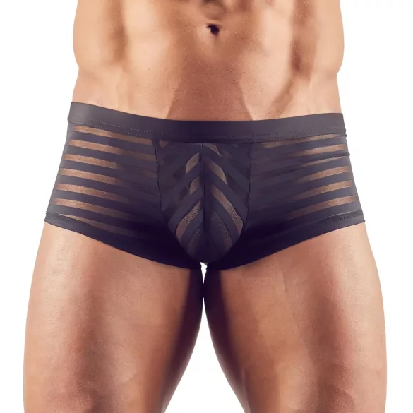 Svenjoyment - Boxer trasparente a righe (nero) - L