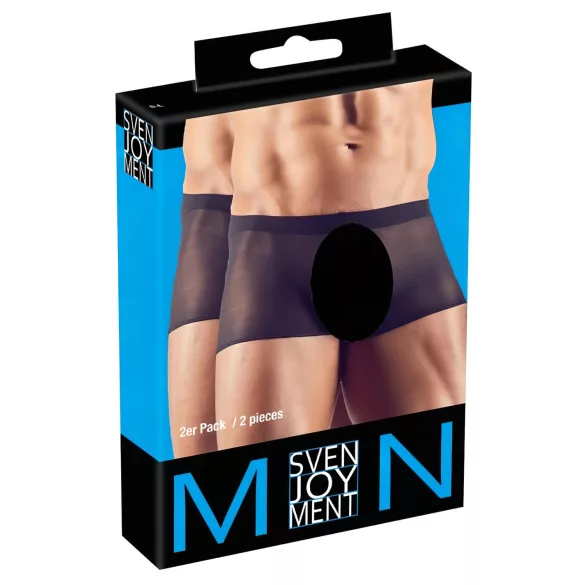 Svenjoyment - boxer trasparente set 2 pezzi - nero S-L