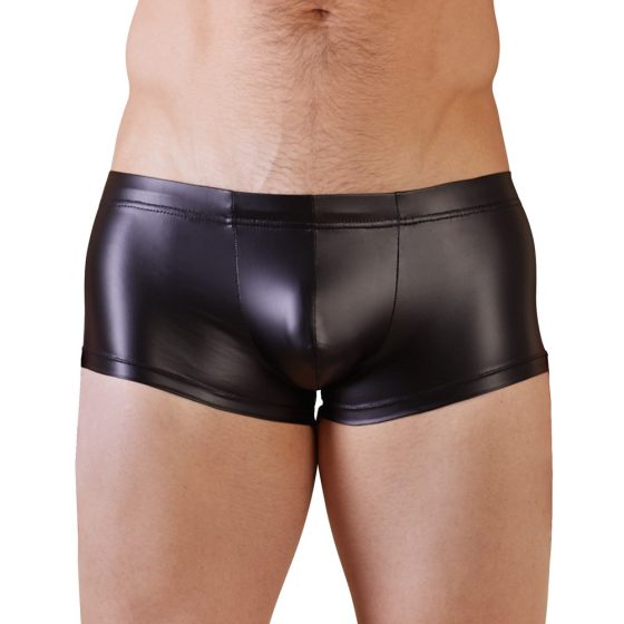 Boxer corto da uomo NEK in tessuto lucido (nero) - XL