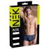 NEK - Boxer blu con laccetti in rete nera