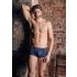 NEK - Boxer blu con laccetti in rete nera