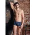 NEK - boxer nero con lacci e inserti in rete (blu)