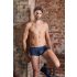 NEK - Boxer blu con laccetti in rete nera