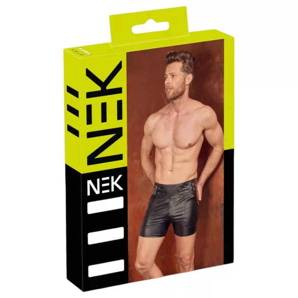 NEK - boxer uomo allungato - fibbia metallica - nero