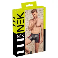 NEK - boxer uomo con inserti laterali rossi e zip - nero - L