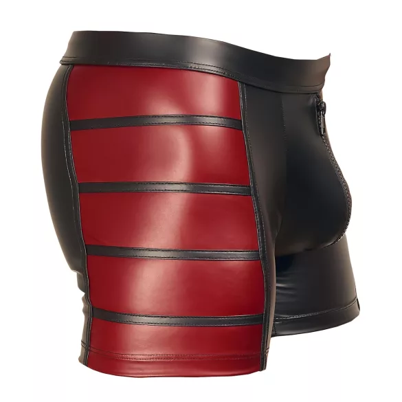 NEK - boxer uomo con inserti laterali rossi e zip - nero - L