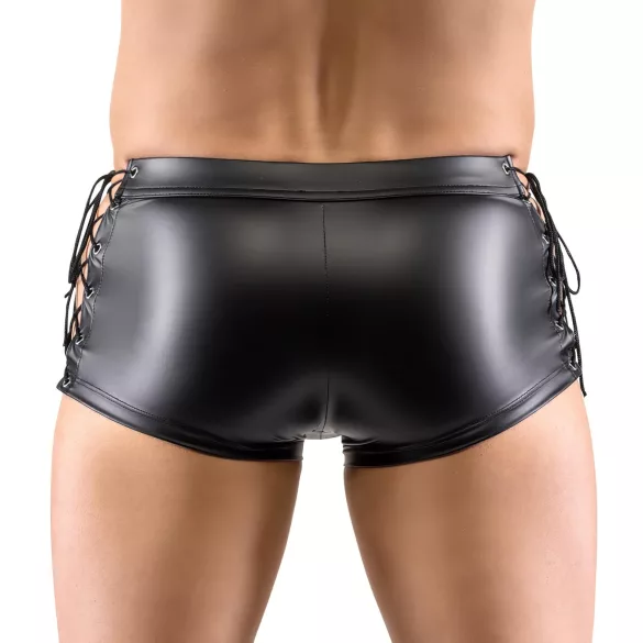 Svenjoyment - boxer uomo opaco con lacci laterali - nero - M