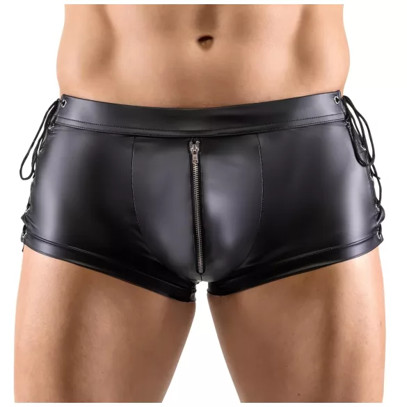 Svenjoyment - boxer uomo opaco con lacci laterali - nero - XL