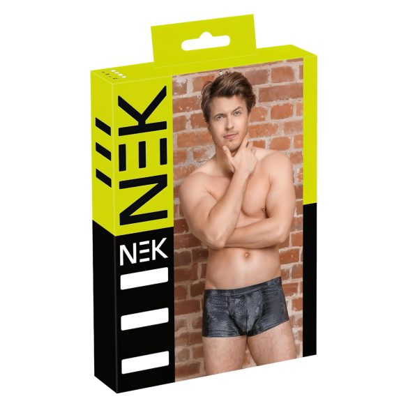 NEK - Boxer effetto pelle di serpente (nero)