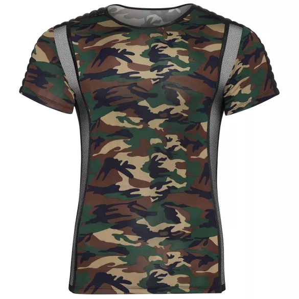 NEK - t-shirt mimetico da uomo (verde-marrone)
