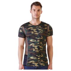 NEK - t-shirt mimetico da uomo (verde-marrone) - 2XL