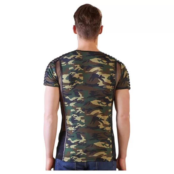NEK - t-shirt mimetico da uomo (verde-marrone) - 2XL