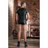 NEK - T-shirt uomo nero effetto opaco, maniche corte - XL