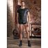 NEK - T-shirt uomo nero effetto opaco, maniche corte - XL