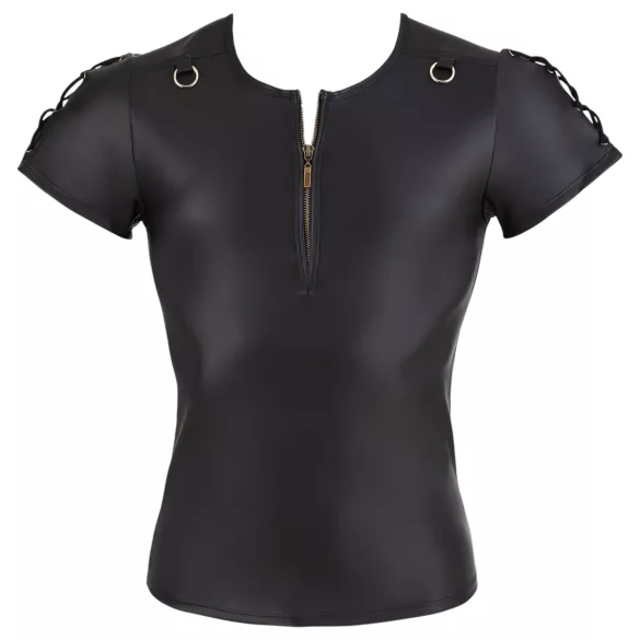 NEK - Top maschile maniche corte nero effetto opaco - 2XL