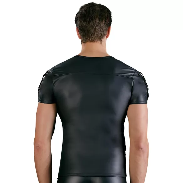 NEK - Top maschile maniche corte nero effetto opaco - 2XL