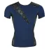 NEK - maglia uomo trasparente con lacci e inserti rete - nero/blu