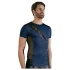 NEK - maglia uomo trasparente con lacci e inserti rete - nero/blu