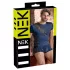 NEK - maglia uomo trasparente con lacci e inserti rete - nero/blu - M