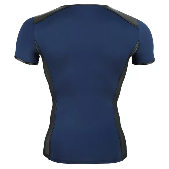 NEK - maglia uomo trasparente con lacci e inserti rete - nero/blu - M