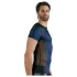 NEK - maglia uomo trasparente con lacci e inserti rete - nero/blu - L