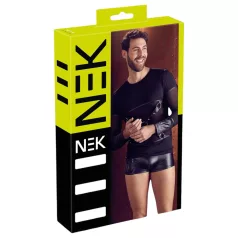 NEK - maglia manica lunga con spallacci da uomo (nero)