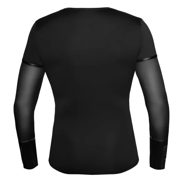 NEK - maglia manica lunga con spallacci da uomo (nero)