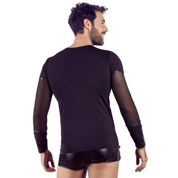 NEK - maglia manica lunga con spallacci da uomo (nero) - M