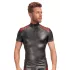 NEK - felpa uomo con zip e inserti rossi - nero - XL