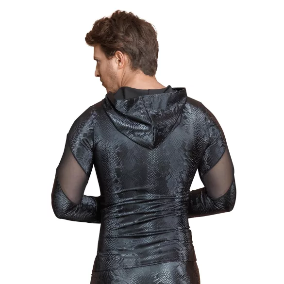 NEK - Felpa da uomo con cappuccio, stampa serpente (nero)