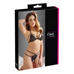 Cottelli - completo intimo aperto in pizzo - nero - M
