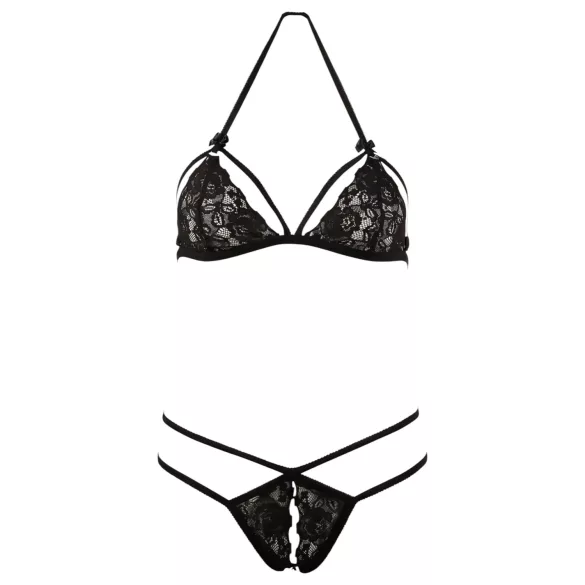 Cottelli - completo intimo aperto in pizzo - nero - L