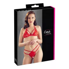 Cottelli - set reggiseno aperto in pizzo - rosso - L