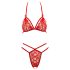 Cottelli - Set di reggiseno in pizzo aperto (rosso) - L