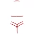 Cottelli - set reggiseno aperto in pizzo - rosso - XL