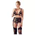 Cottelli Plus Size - Set intimo donna curvy - pizzo nero - XXXL