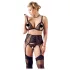Cottelli Plus Size - Set intimo donna curvy - pizzo nero - XXXL