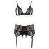 Cottelli Plus Size - Set intimo donna curvy - pizzo nero - XXXXL
